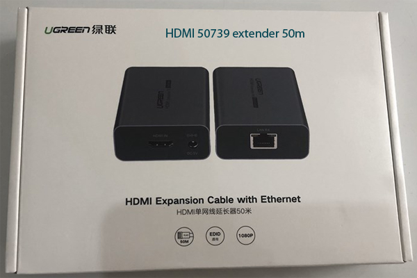 Bộ kéo dài HDMI 50m bằng mạng Lan Ugreen 50739 cho tín hiệu siêu nét giá tốt